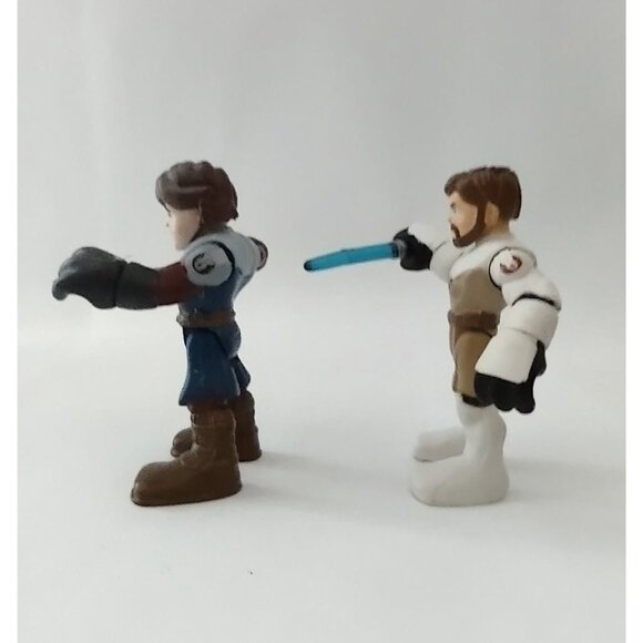 Star Wars Playskool Jedi Force Obi-Wan Kenobi & Anakin Skywalker 2-Pack Mini-Fig - Picture 7 of 10